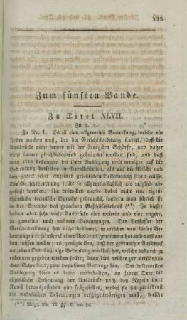 Zum fünften Bande.