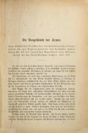 Geschichte der sächsischen Armee von deren Errichtung bis auf die neueste Zeit : unter Benutzung handschriftlicher und urkundlicher Quellen dargestellt, 1