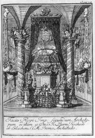 Heraeus, Carl Gustav: Inscriptiones et Symbola Varii Argumenti, 1734. Facies Rogi Imp. secundum Archetypum..., ad page 218, Kupferstich; 21 x 13,4 cm (Blattgröße). Dresden: SLUB Art.plast.2685