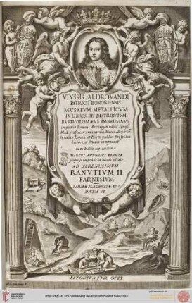Vlyssis Aldrovandi Patricii Bononiensis Mvsaevm Metallicvm In Libros IIII Distribvtvm
