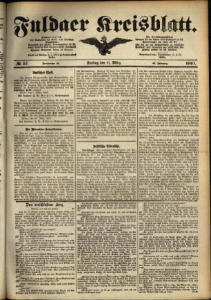 Ausgabe vom Freitag, den 11. März 1910.