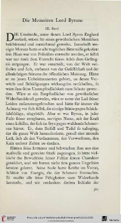 Die Memoiren Lord Byrons