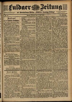 Ausgabe vom Montag, den 17. Juli 1899.