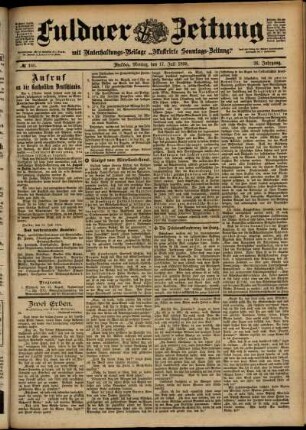 Ausgabe vom Montag, den 17. Juli 1899.