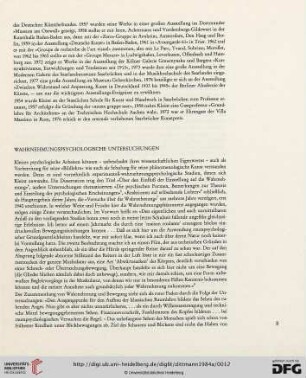 Wahrnehmungspsychologische Untersuchungen