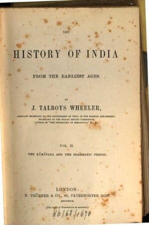 The history of India from the earliest ages, 2