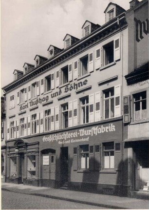 Altstadt, Dörfle. Kronenstraße 33, Großschlächterei u. Wurstfabrik Karl Nußhag u. Söhne (Müller & Veith)