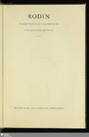 Rodin : in Gesprächen und Briefen