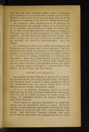 Alkohol und Pubertät.