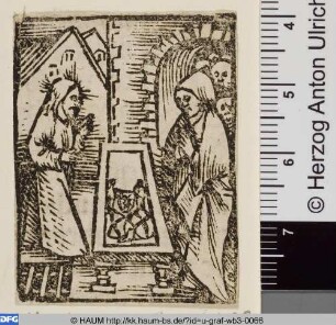Jesus mit Martha am Grabe des Lazarus