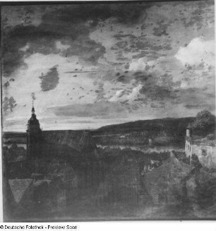 Pirna vom Sonnenstein gesehen : Gemälde, 1958