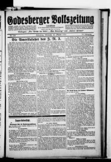 Godesberger Volkszeitung. 1913-1933