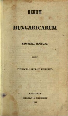 Rerum Hungaricarum monumenta Arpadiana