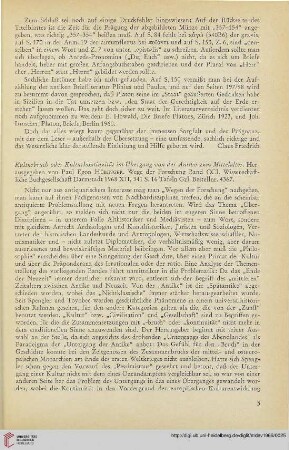 12: [Rezension von: Paul Egon Hübinger: Kulturbruch oder Kulturkontinuität im Übergang von der Antike zum Mittelalter]