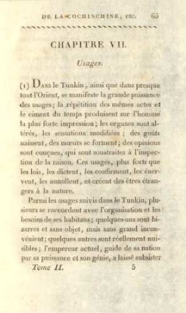 Chapitre VII. Usages