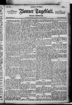 Bonner Tageblatt. 1883-1890