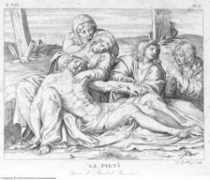 Real Museo Borbonico / descritto ed illustrato da Erasmo Pistolesi, Band 7., Tafel I. Pietà