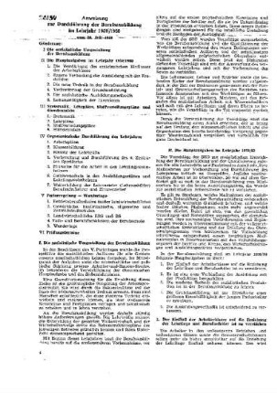 Anweisung zur Durchführung der Berufsausbildung im Lehrjahr 1959/1960 : 34/59 vom 20. Juli 1959