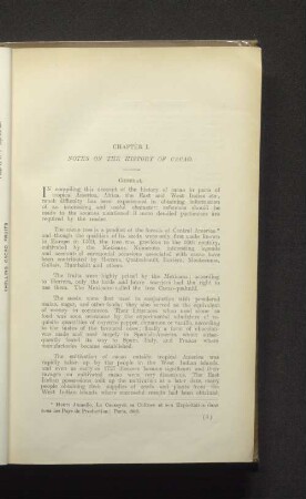 Chapter I. Notes on the history of cacao.