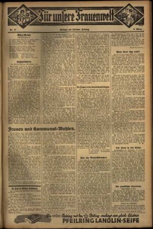 Zweite Ausgabe vom Donnerstag, den 09. März 1933.
