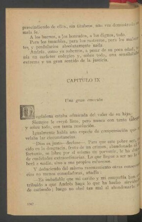 Capítulo IX - Una gran emoción