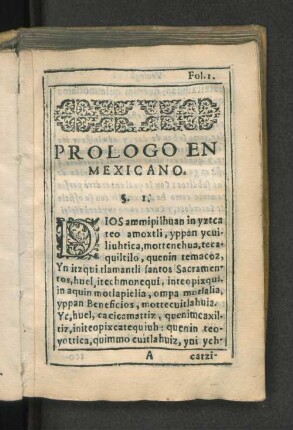 Prólogo en Mexicano