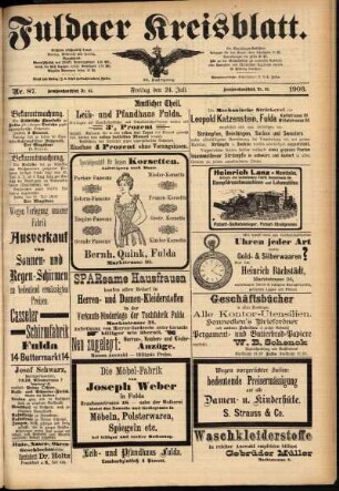 Zweite Ausgabe vom Freitag, den 24. Juli 1903.