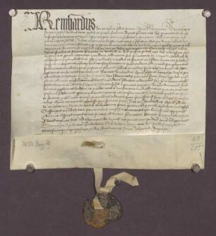 Bischof Reinhard von Worms bestätigt die in der Kapelle zu Rohrbach gegründete Bruderschaft.