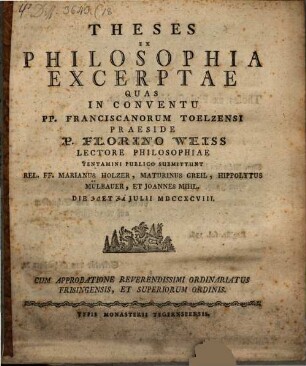 Theses ex philosophia excerptae