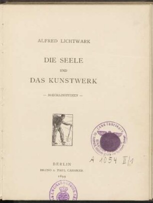 Die Seele und das Kunstwerk : Böcklinstudien