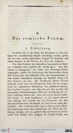 C. Das römische Forum
