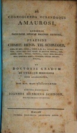 De cognoscenda curandaque amaurosi