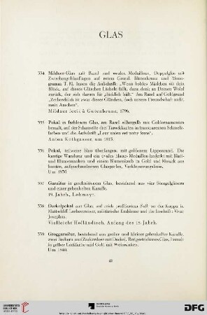 Glas (Nr. 334-367)