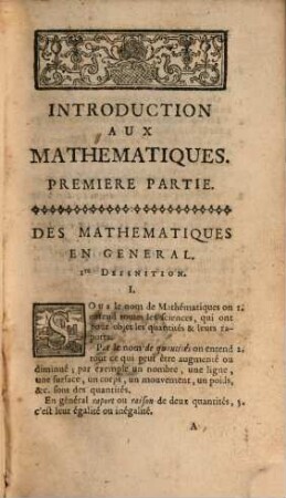 Oeuvres de Mathématiques : où l'on trouvera les premiers principes du Calcul Numérique et Algébrique, la Géométrie élémentaire des Anciens et des Modernes