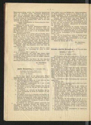 Dreizehnte ordentliche Versammlung am 22. November 1884