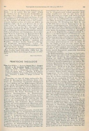 389-391 [Rezension] Gruppendynamik in der kirchlichen Praxis