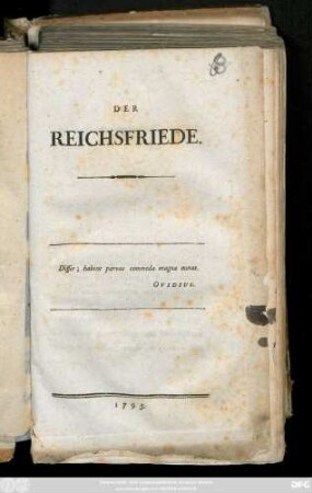 Der Reichsfriede