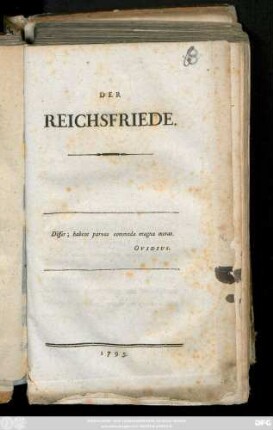Der Reichsfriede
