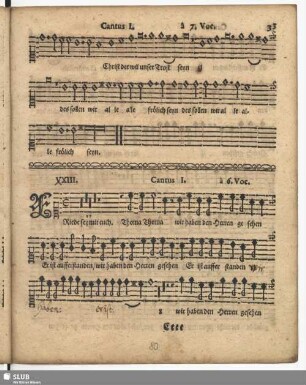 XXIII. Friede sey mit euch