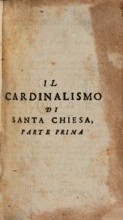 Il cardinalismo di santa chiesa. 1