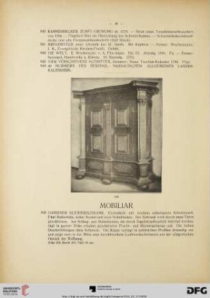 Mobiliar (Nr. 845-966)