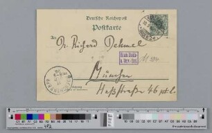 Postkarte an Richard Dehmel