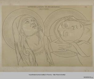 Köpfe der Maria in Ohnmacht und der Maria Magdalena (nach dem Kreuzigungsfresko von Salimbeni in Urbino)