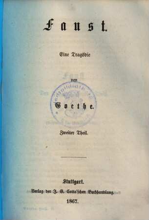 Faust : eine Tragödie, 2.