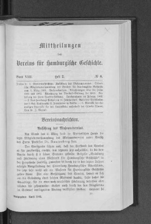 Auflösung des Museumsvereins.