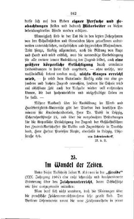 Im Wandel der Zeiten