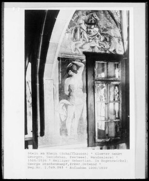 Bildersaal des Abtes David von Winkelstein, Detail, Ostwand: Heiliger Sebastian