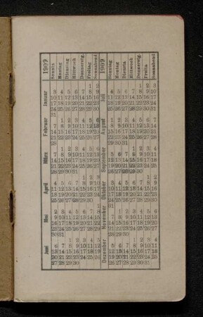Kalender 1909