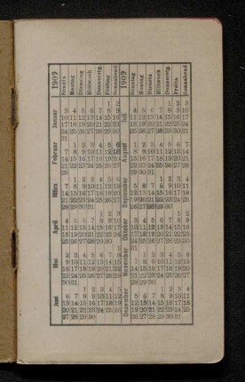 Kalender 1909