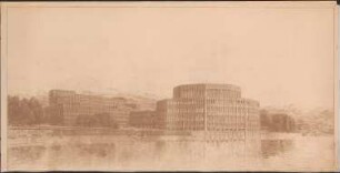 Völkerbundpalast, Genf: Perspektivische Ansicht vom See her (von Inv.Nr. 3427)